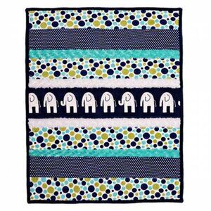 Shannon Fabrics Cuddle Kit CKBambino Emmet 28x37" Blue Baby Quilt Kit NEW